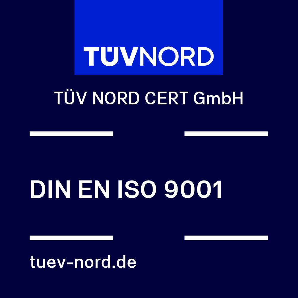 Zertifizierungslogo TÜV Nord DIN EN ISO 9001